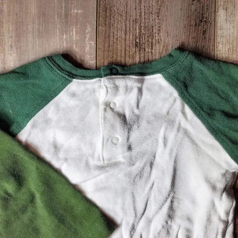 Gymboree Green and White Baby Boy Casual Outdoor Adventure Top Bundle Size 6-12m